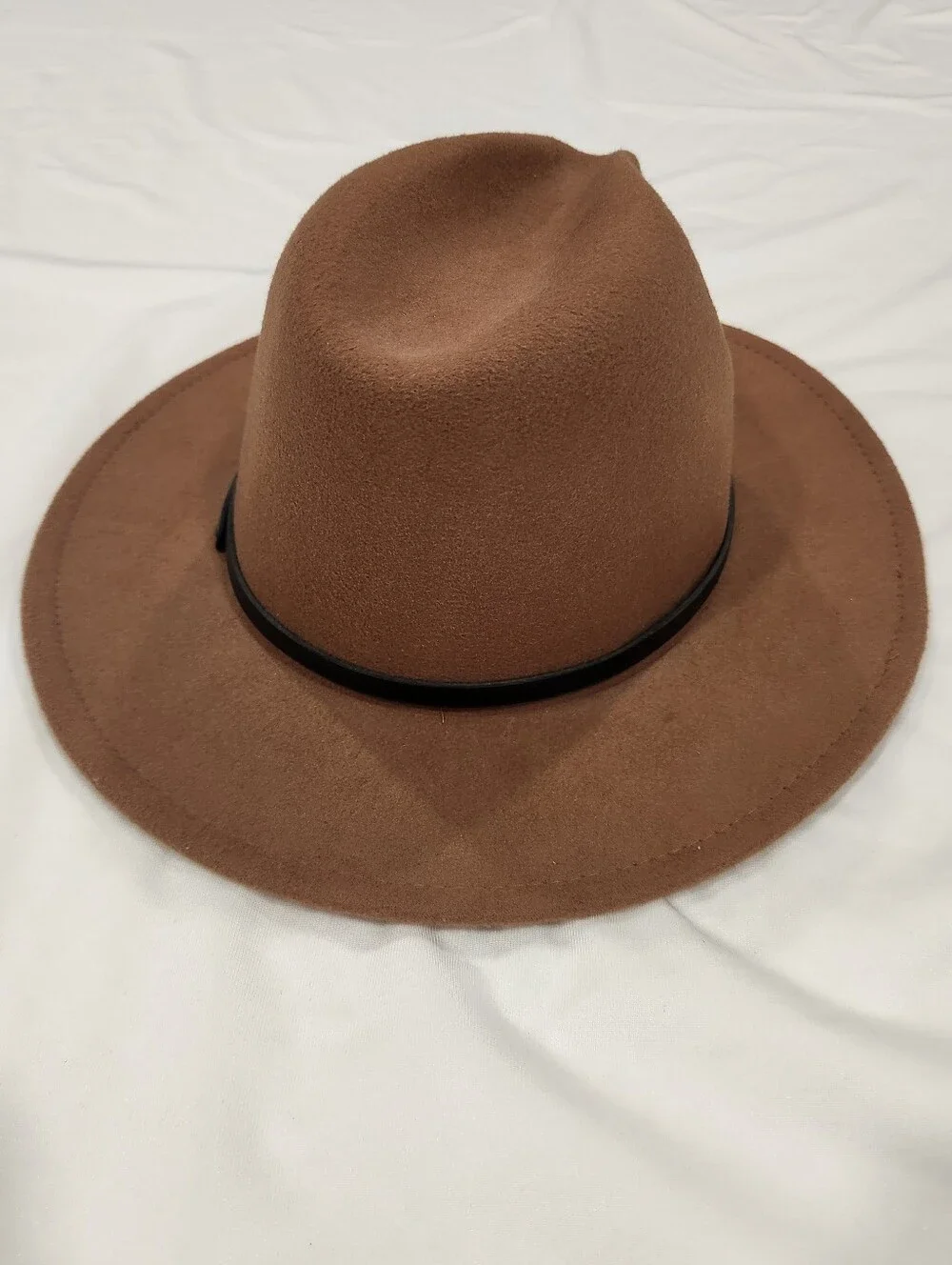 Women's Brown Felt Fedora Hat